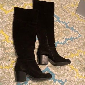 Steve Madden Over the knee black suede boots